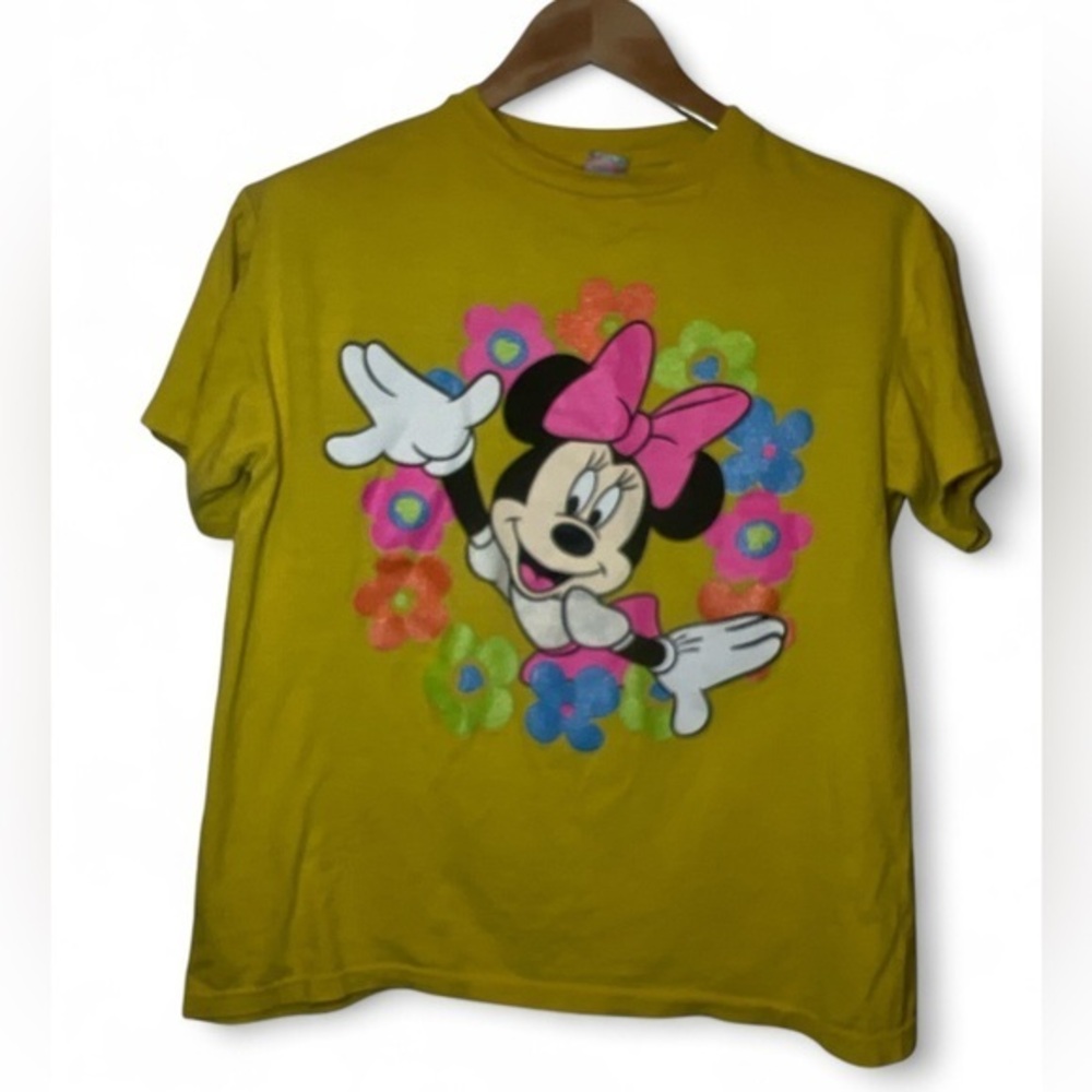 Vintage Mickey Studios for Kids Minnie Mouse Short Sleeve Cotton Floral‎ T Shirt